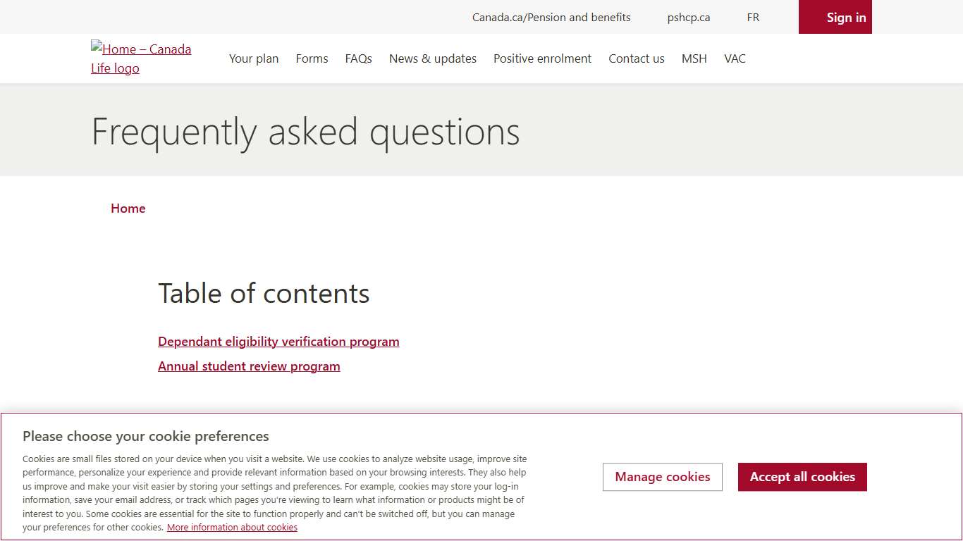 PSHCP FAQ and support